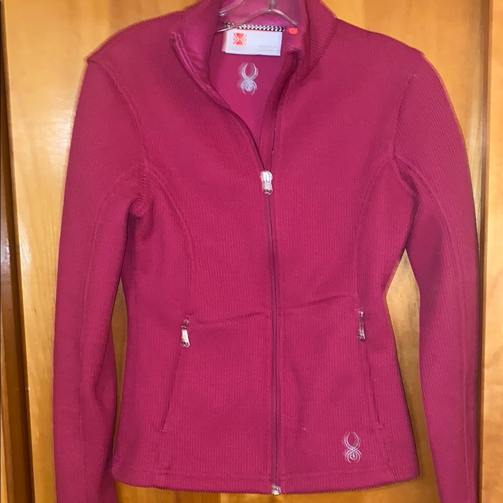 Spyder Pink Ski Jacket with Athletic Fit and Performance Fabric